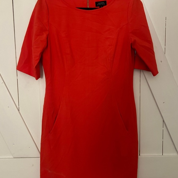 Gorgeous orange Tahari dress; excellent condition. Worn one time - Picture 3 of 5